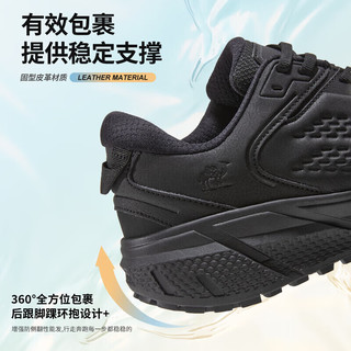 骆驼（CAMEL）逐雨厚底慢跑步鞋子全地形防泼男鞋 K13C02L6039 幻影黑 41 【男】革面6039，幻影黑