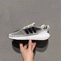 adidas 阿迪达斯 三叶草跑步鞋男女官网SWIFT RUN 22缓震耐磨运动鞋GZ3507 黑白 38