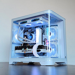 玩嘉 天幕白色MINI曲面玻璃海景房电脑机箱台式机MATX240/360水冷 天幕MINI白（支持MATX/240水冷/32显卡
