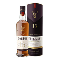 格兰威特 洋酒Glenfiddich 15格兰菲迪15年700ml苏格兰单一麦芽威士忌酒