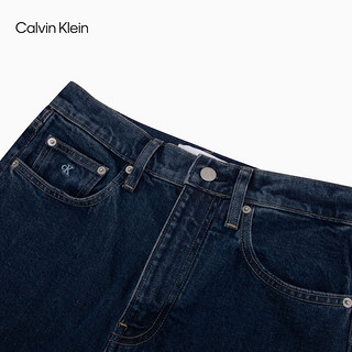 Calvin Klein【CK极简裤】 Jeans24春夏女士复古修身直筒牛仔裤J223382 1BJ-牛仔深蓝 27