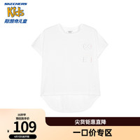 Skechers斯凯奇小凉伞女童设计感短袖夏季新款儿童运动T恤P224G110