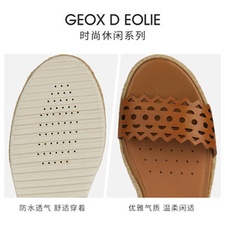 GEOX杰欧适女鞋2024春夏日常减震舒适休闲露趾凉鞋D45SRA 琥珀色C6001 36