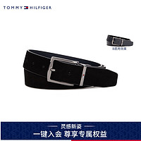 TOMMY HILFIGER【双面用】24春季男装针扣商务休闲腰带皮带AM0AM12053 黑色BDS 95