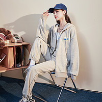 唐狮 TONLION春秋运动套装女休闲时尚百搭学院风上衣长裤高级感套装P