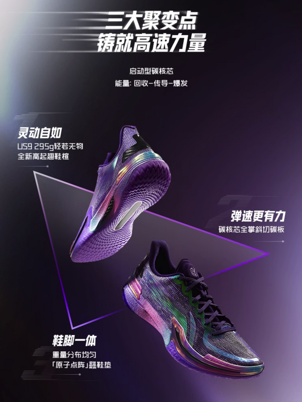 LI-NING 李宁 伽马 男款实战篮球鞋 ABAU039