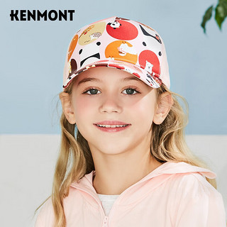 卡蒙（Kenmont）春夏男女儿童棉质棒球帽韩版卡通夏天儿童网眼鸭舌帽遮阳透气4689 粉红色 可调节(52cm)