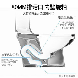 MROCBKBR家用马桶潮州马桶卫生间大口径马桶超漩节水虹吸式座马桶坐便器 E款高腰大力冲款 400坑距送货入户