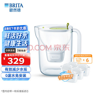 BRITA 碧然德 fill&enjoy Style设计师系列 滤水壶 绿色 一壶六芯