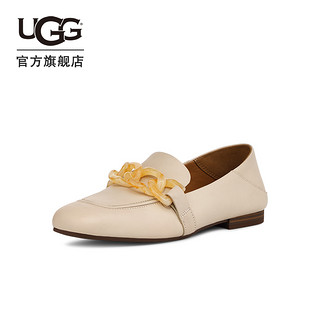 UGG 2023春新款女士一脚蹬单鞋舒适通勤豆豆鞋休闲乐福皮鞋1136890