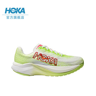 HOKA ONE ONE男女款夏季马赫X竞训公路跑步鞋MACH X速度缓震防滑 淡绿色/白色-男 44.5