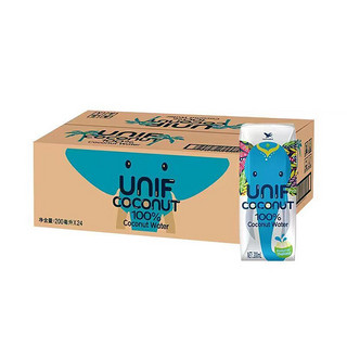统一 优椰Unif泰进口100%纯椰子水200ml*12瓶补充电解质水