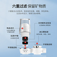 Qiangsheng 强生 水龙头过滤器嘴自来水家用厨房通用直饮滤水净化器前置净水器
