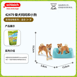 思乐（Schleich S）仿真动物模型小动物玩具兔子玩具 狗狗玩具小猫儿童玩具礼盒装 狗和小狗42479