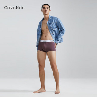 Calvin Klein内衣【明星同款摩登引力带】男士两条装棉质防夹臀内裤NB1086 GUC-浅卡其色/酱紫 M