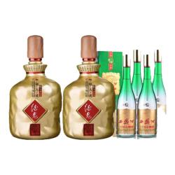 酒鬼馥郁天成1l2瓶西凤1964珍藏500ml4瓶