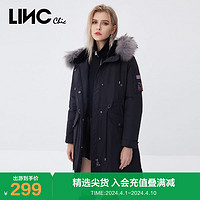 LINC Chic 金羽杰 LINCCHIC金羽杰羽绒服中长款女冬季毛领派克服