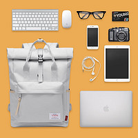 移动端、京东百亿补贴：第九城 双肩包男大容量15.6英寸笔记本电脑包通勤旅行背包款大中书包 VD0BV33947S 晨雾灰