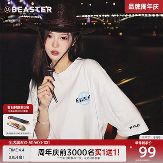 BEASTER 男女款圆领短袖T恤 B12A011670 姜黄色 L