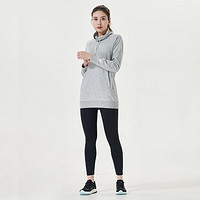 new balance NB奥莱正品女士春秋季甜美风卫衣中长款立领纯色抽绳套头衫