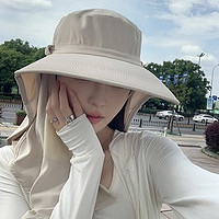 全方位防晒帽透气遮脸面罩护颈一体太阳帽防紫外线户外遮阳帽女夏