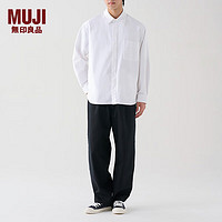 无印良品 MUJI 男式粗棉线水洗牛津夹克外套休闲早春纯棉全棉AC0ACC4S 白色 XL (180/104A)