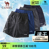 CAMEL 骆驼 运动速干短裤女士2023夏季薄款冰丝宽松透气跑步休闲五分裤男