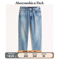 ABERCROMBIE & FITCH男装 90年代风经典通勤休闲复古直筒舒适水洗牛仔裤 321514-1 中度水洗 32/32 (180/82A)