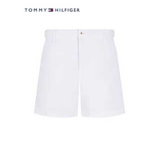 TOMMY HILFIGER【合身直筒】24春夏女简约休闲一字袋拉链短裤76J4808 白色YCI 6