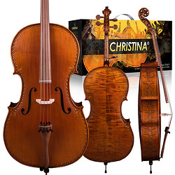 Christina 克莉丝蒂娜（Christina）欧洲原装进口手工大提琴EUC6000专业舞台演奏收藏成人乐器 4/4