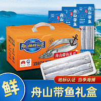 纯色本味 冷冻舟山带鱼礼盒 刀鱼 海鲜礼盒 地标产品 21-25条 3kg