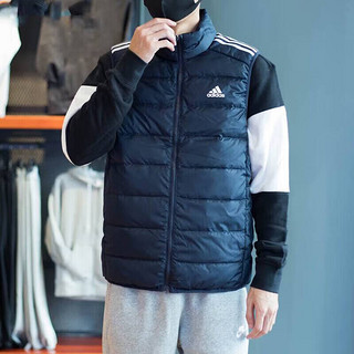 阿迪达斯 （adidas）羽绒马甲男 春季休闲运动服无袖背心外套保暖立领羽绒马甲 IK3210-蓝色-新货 M/170-175cm/130-150斤