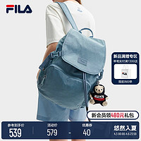 FILA 斐乐 官方女包背包2024夏季新款休闲翻盖大容量双肩包电脑包