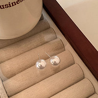 TMOWO 法式复古珍珠925银耳钉女小众设计感简约耳环新款