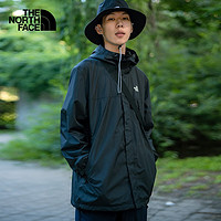 THE NORTH FACE 北面 冲锋衣男春季户外防风透气防水休闲山系单层连帽夹克外 JK3/黑色 S/165