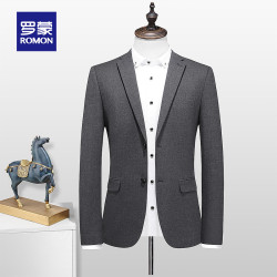 romon罗蒙西服男士2022新款商务休闲韩版修身单西外套上衣气质小西装