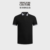 VERSACE 范思哲 Jeans Couture24春夏男士SEASONAL印花POLO衫 黑色 L