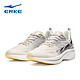  ERKE 鸿星尔克 奇弹3.0-鸿星尔克跑步鞋女子软弹碳板运动鞋慢跑鞋 橡芽白/黄油色 37　