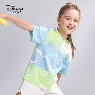 Disney 迪士尼 儿童渐变短袖T恤