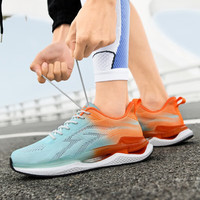 回力（Warrior）男鞋跑步鞋轻便休闲网面运动鞋子男店KGH2204 天蓝桔 42 