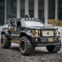 中精质造1:24乔治巴顿战车车模仿真合金汽车模型儿童玩具车男孩收藏摆件 1:24乔治巴顿装甲车【黑色】