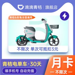 青桔电单车30天月卡