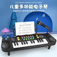 DIGE 帝格 儿童电子琴玩具钢琴3-6岁宝宝早教多功能音乐玩具女孩生日礼物 电子琴（25键带话筒）