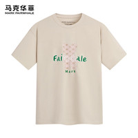 马克华菲【小熊印花】纯棉短袖T恤男2024春夏百搭时尚休闲打底T恤衫 701卡其 XL