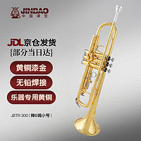 津宝 JBTR-300小号乐器降B调儿童初学学生演奏考级漆金西洋吹管乐器