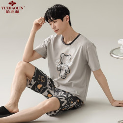 yuzhaolin俞兆林男士莫代尔短袖家居服套装2024夏季新品