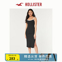 HOLLISTER24年春夏辣妹针织修身中长款吊带连衣裙女 358535-1 黑色 L (165/100A)