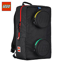 LEGO乐高休闲背包小书包1-3年级儿童双肩背包多口袋 元素黑