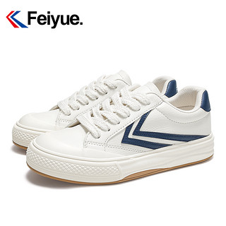 Feiyue. 飞跃 feiyue/飞跃女生小白鞋2023秋季官方新款低帮透气舒适休闲鞋001T