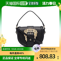 VERSACE 范思哲 欧洲直邮Versace Jeans Couture巴洛克扣环黑色手提包19x5x14cm